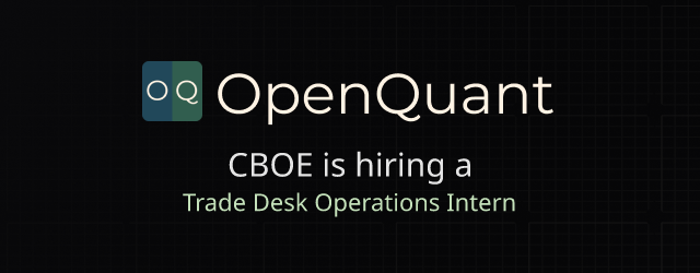 Trade Desk Operations Intern - CBOE