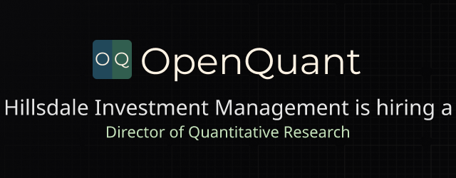Director of Quantitative Research - Hillsdale Investment Management