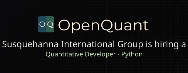 Quantitative Developer - Python - Susquehanna International Group